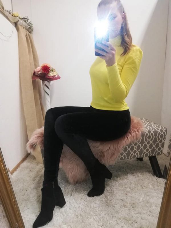 Zamatové legíny čierne